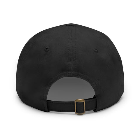 UG VIBES – Gorra negra de papá con parche de cuero UNGF