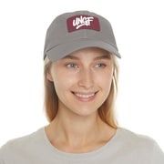 UG VIBES – Gorra negra de papá con parche de cuero UNGF