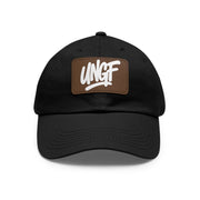 UG VIBES – Gorra negra de papá con parche de cuero UNGF