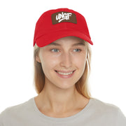 UG VIBES – Gorra negra de papá con parche de cuero UNGF