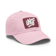 UG VIBES – Gorra negra de papá con parche de cuero UNGF