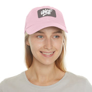 UG VIBES – Gorra negra de papá con parche de cuero UNGF