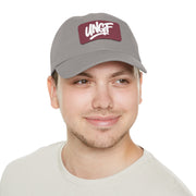 UG VIBES – Gorra negra de papá con parche de cuero UNGF