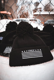 New Era Stripes Pompom Beanie 