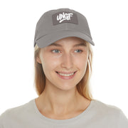 UG VIBES – Gorra negra de papá con parche de cuero UNGF