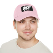 UG VIBES – Gorra negra de papá con parche de cuero UNGF