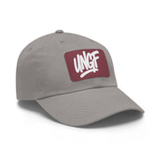 UG VIBES – Gorra negra de papá con parche de cuero UNGF