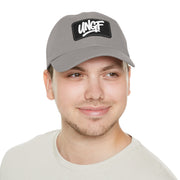 UG VIBES – Gorra negra de papá con parche de cuero UNGF