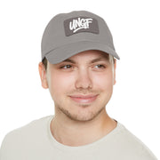 UG VIBES – Gorra negra de papá con parche de cuero UNGF