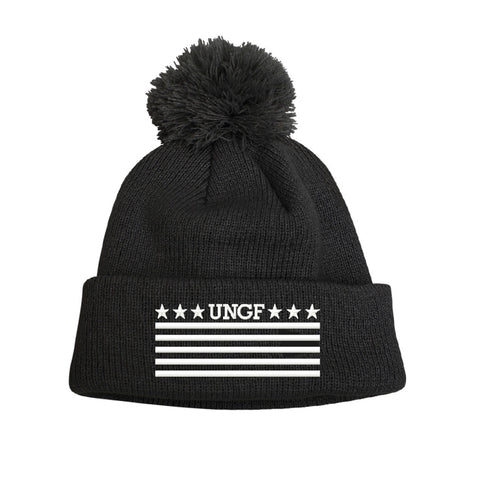 New Era Stripes Pompom Beanie 