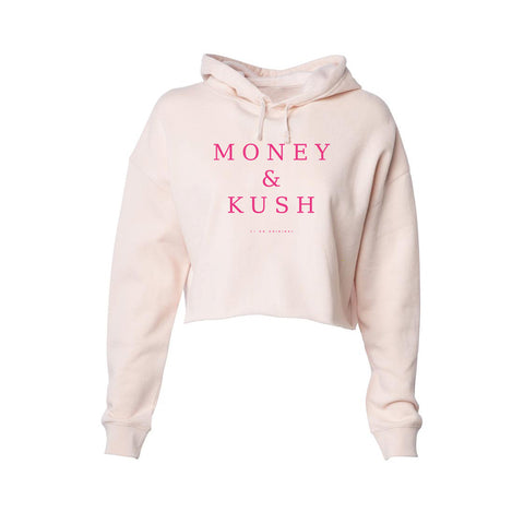 MONEY & KUSH CROP HOODIE