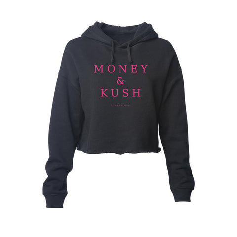 MONEY & KUSH CROP HOODIE