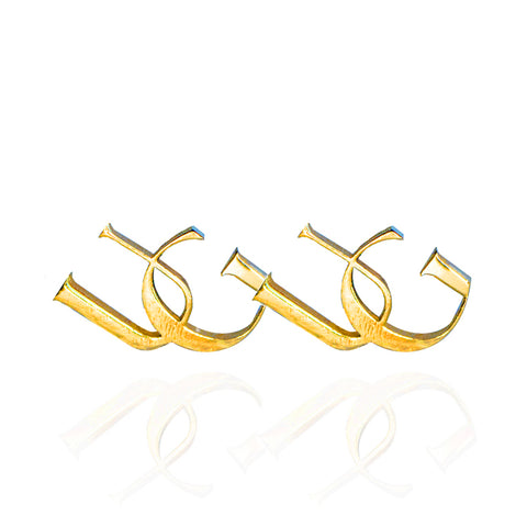 UG Monogram Boucle d'oreille en or 10kt (Small)